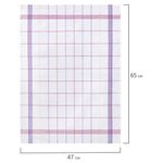 Салфетка универсальная, ХЛОПОК, 47х65 см, белая клетка, легкий цветной контур, ассорти, BOOMHOUSE (БУМХАУС), 700886