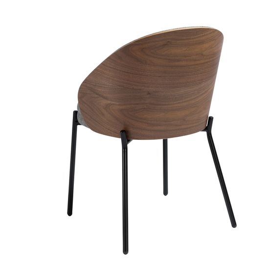 Обеденный стул 4115/DC-S197A из ткани и орехового шпона Испания 