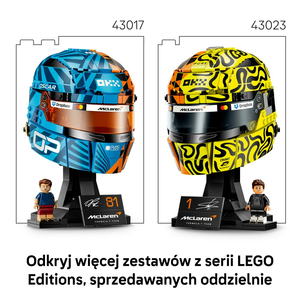 Конструктор LEGO Editions Sports 43023 Шлем Лэндо Норриса McLaren F1 Team — фото 8