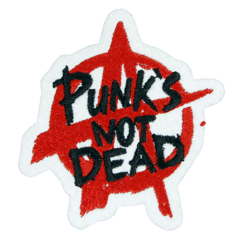 Нашивка с вышивкой Punk’s Not Dead