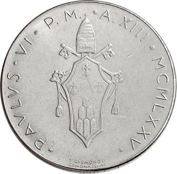 50 лир 1975 Ватикан
