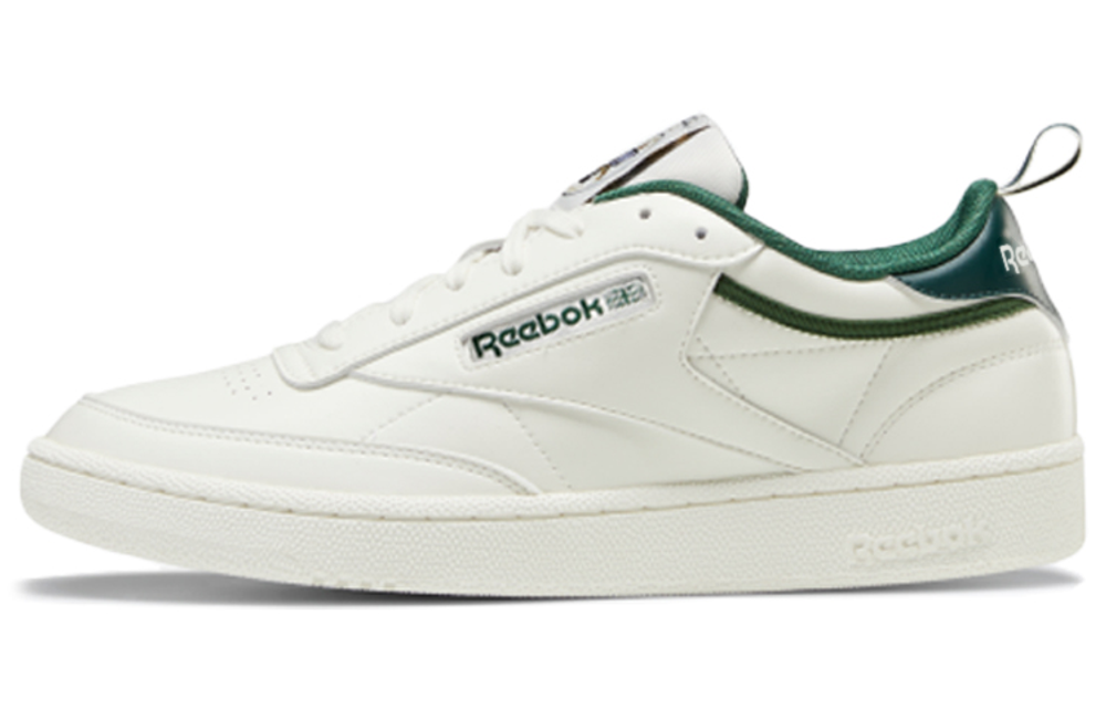 Reebok Club C Rubber Bottom Low Panel Shoes Green and White