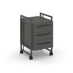 Rift Direct Тумба мобильная RF.TMR-001 Антрацит NEW/Металл Антрацит NEW/Черный Ручки 424*500*680