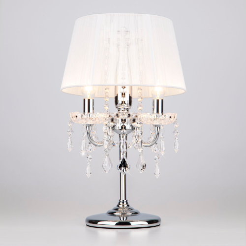 Настольная лампа 2045/3T хром/белый