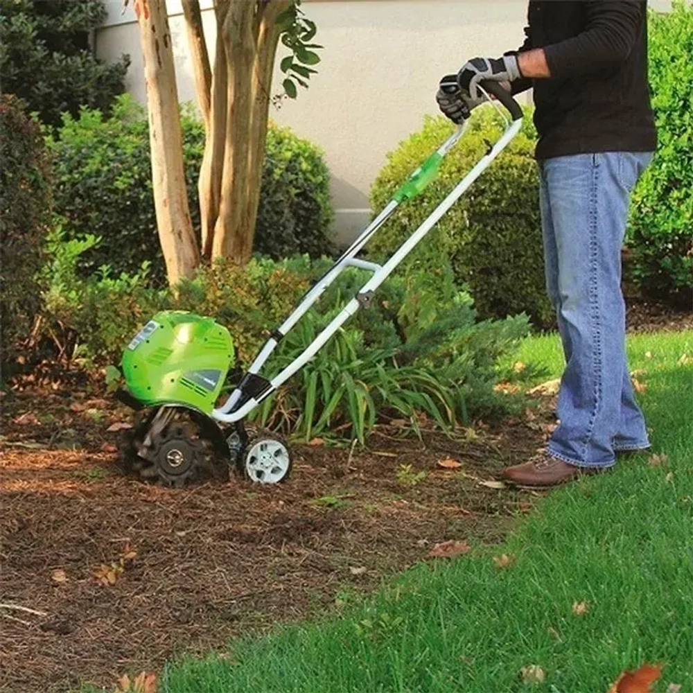 Аккумуляторный культиватор Greenworks G40TL (1 x 4 Ач, ЗУ) 27087VB
