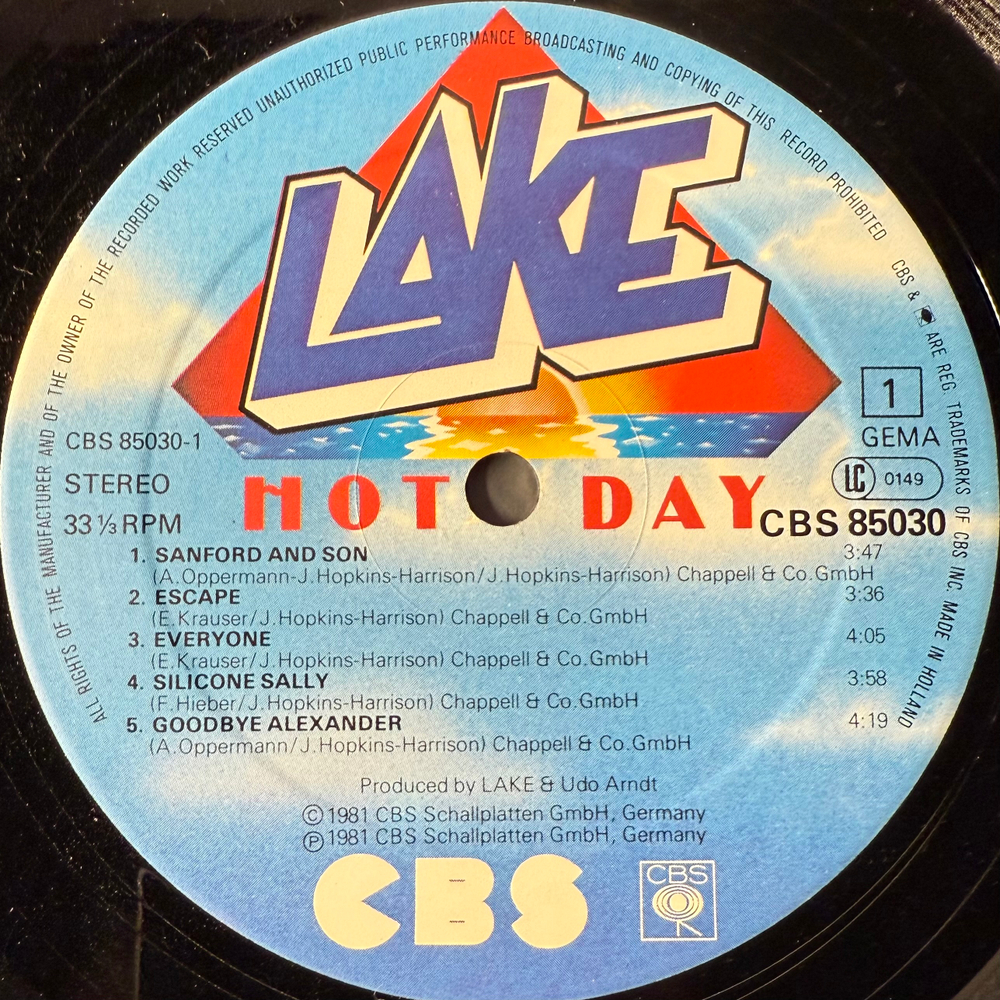 Виниловая пластинка Lake - Hot Day LP