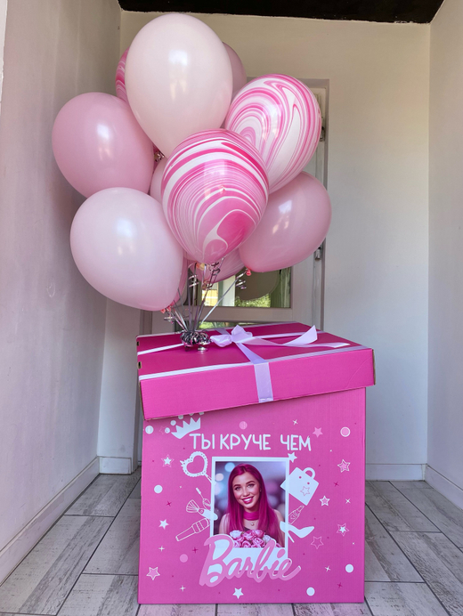 Воздушные шары Барби Розовая коробка №330