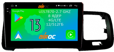 Магнитола для Volvo S60/V60 2010-2018 - Airoc 2K AU-3801 на Android 13, TS20, 12/512Гб, SIM-слот