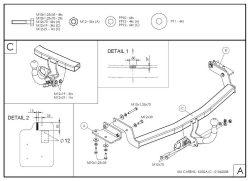 Фаркоп оцинкованный Galia K032A для Kia Carens 2006-2013(паспорт и сертификат в комплекте)(без электрики)