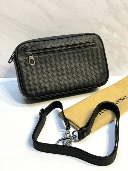 Клатч мужской Bottega Veneta Intrecciato черный