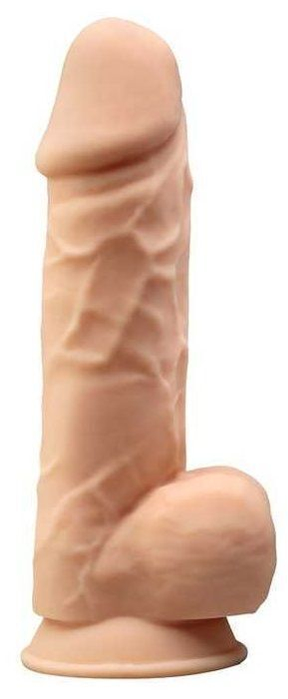 Телесный вибратор-реалистик Silexd Model 1 - 21,5 см. (Цвет: телесный)
