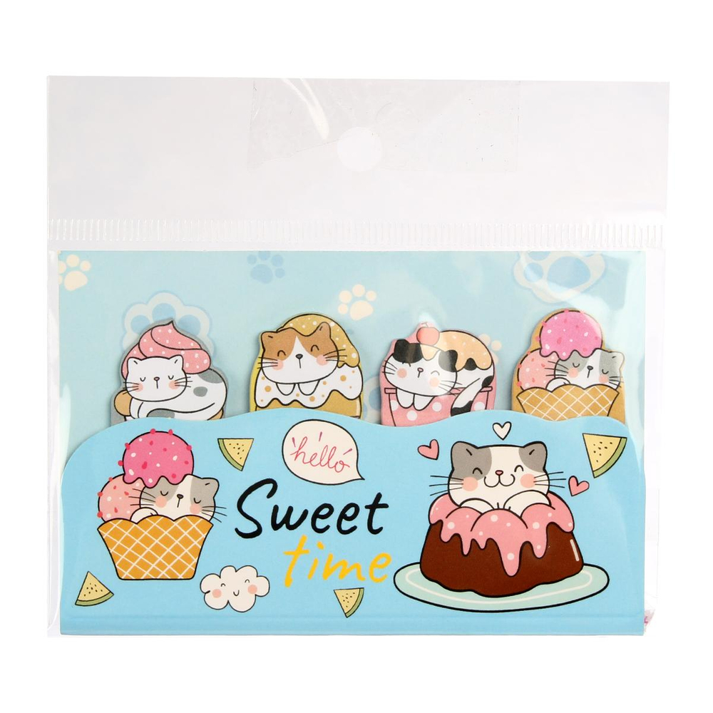 Набор бумажных стикеров "Кошки", 4 штуки