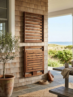 Панель для стен деревянная Эпларо 89х76 см, органайзер хранения из массива сосны для сада, балкона и прихожей, венге