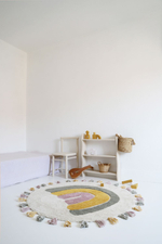 Стираемый коврик Nattiot Rainbow Moss (Ø110 см), хлопок, мультиколор