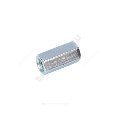 Гайка удлиненная стальная оц М6х17 к.п. 5 шестигранная DIN 6334