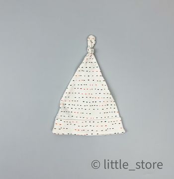 Шапочка однослойная "Осенняя пора" цветные штрихи на белом