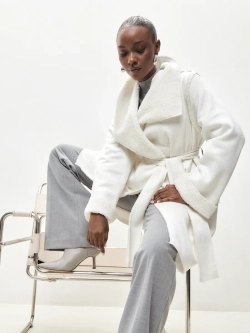 Пальто жакет демисезонное барашек