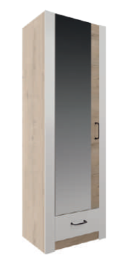 Пенал "Ева 5" М-3 (дуб ирландский/белый матовый), ЛДСП, Комфорт-S, г. Ижевск Русский