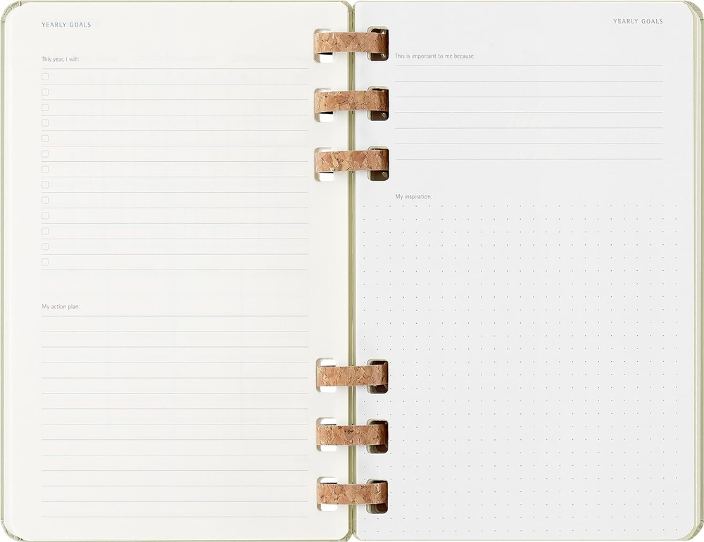 Еженедельник 2024-2025 Moleskine SPIRAL (DHSPK5212AMWH3)130х210мм, цвет фисташковый
