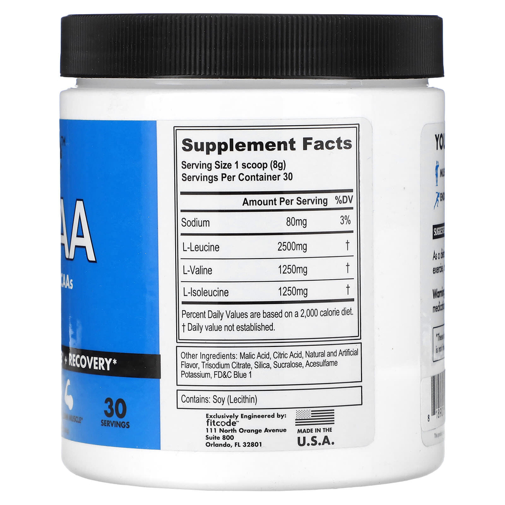 fitcode, BCAA, голубая малина, 240 г (8,5 унции)