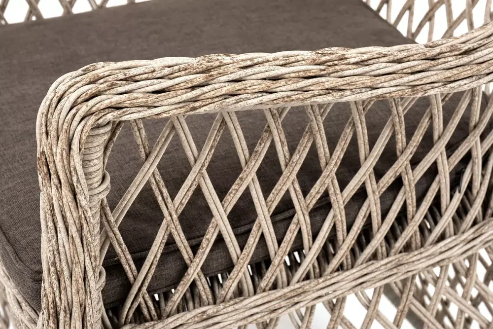 "Эспрессо-80 L" обеденная группа плетеная, цвет бежевый