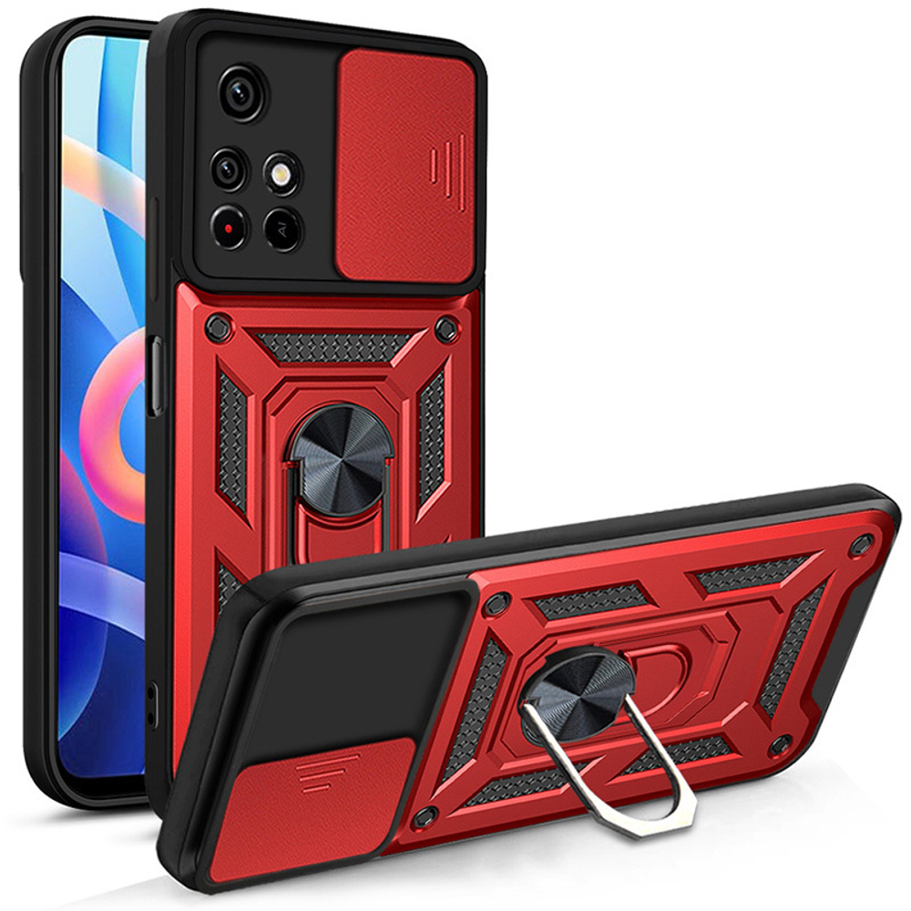 Чехол с кольцом Bumper Case для Xiaomi Poco X4 Pro 5G