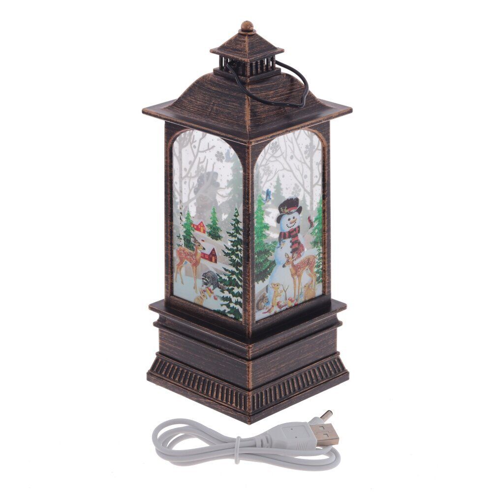 GAEM Изделие декоративное "Фонарь" (подсвет, AAAх3 н/п +USB) L7,5 W7,5 H20 см, 5в.