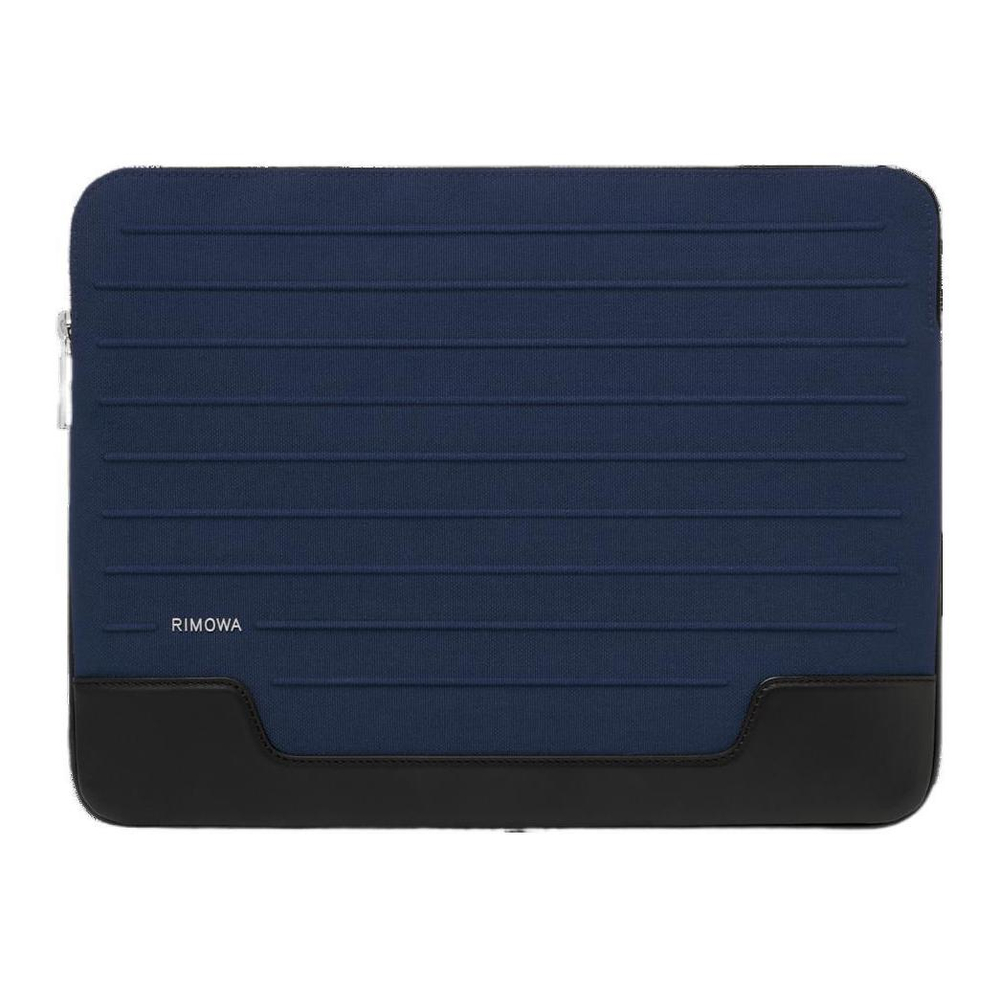 RIMOWA Never Still Canvas With Full Grain Leather Laptop Bag Men"s Marine Blue
