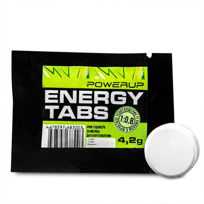 Жевательная энергетическая таблетка POWERUP Energy Tabs, без вкуса
