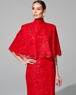 Укороченный кейп "Гранатовый браслет"