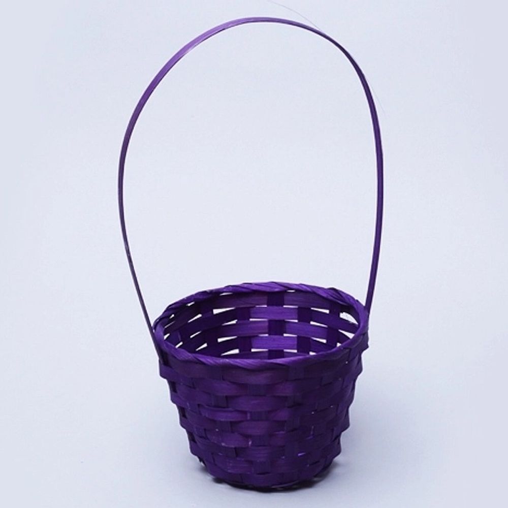 Корзина (бамбук) D13*Н9.5*НН28 ФИОЛЕТ