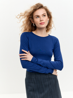 Лонгслив из вискозы Кейт в цвете электрик