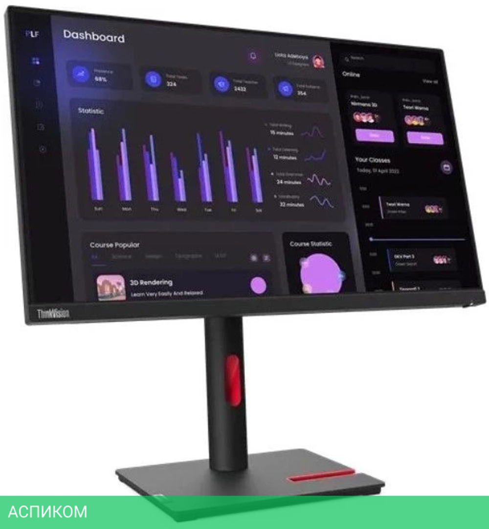 Монитор Lenovo 23.8" ThinkVision T24i-30