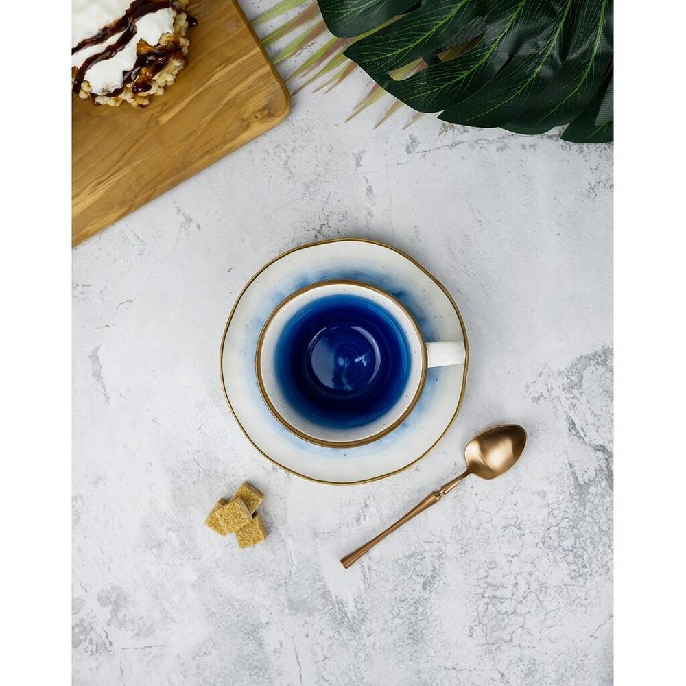 Чайная пара 240 мл d 10 см h5 см голубая фарфор "The Sun Eco" P.L. Proff Cuisine [1]