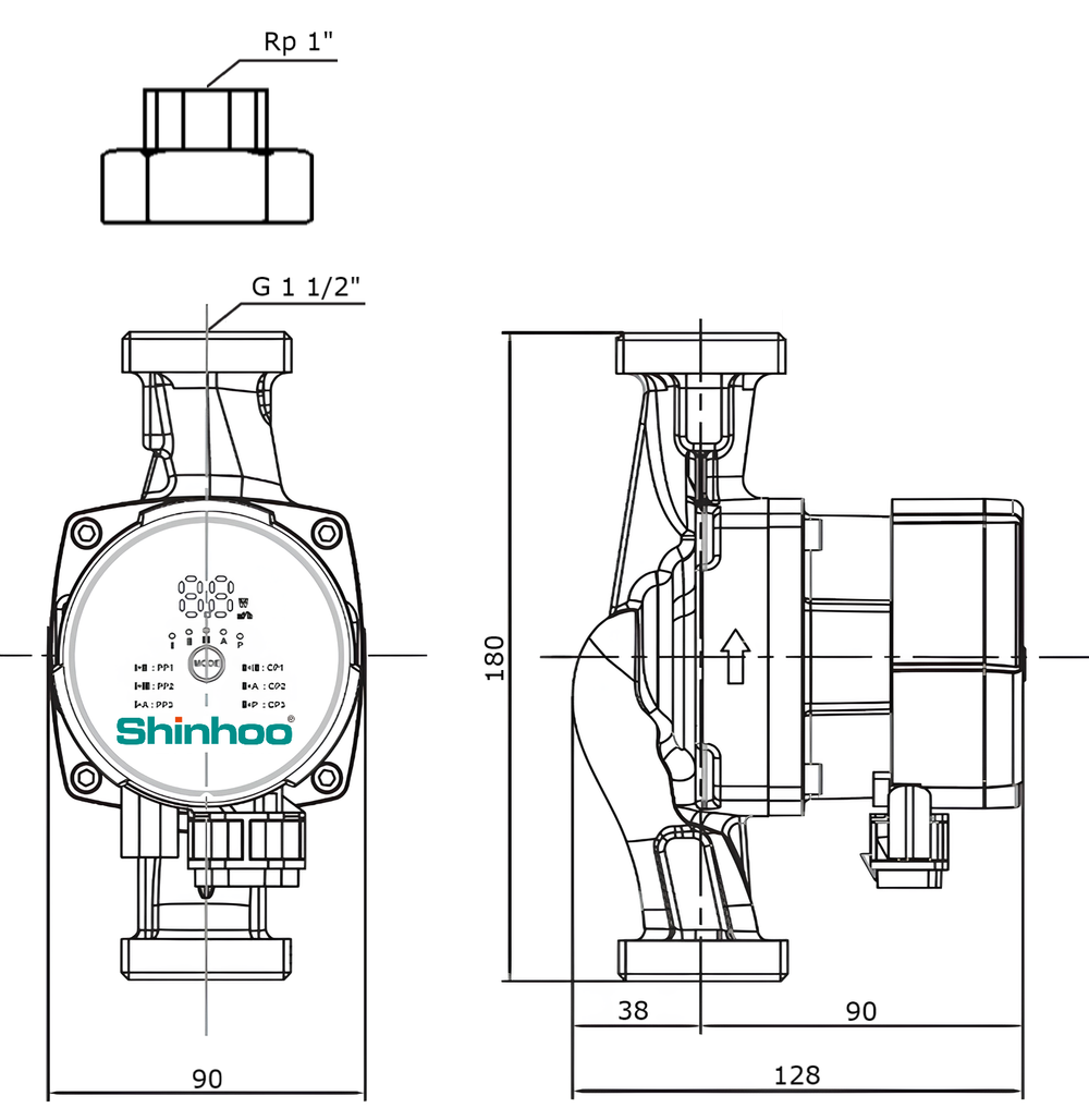 Циркуляционный насос SHINHOO MASTER S 25-6 180