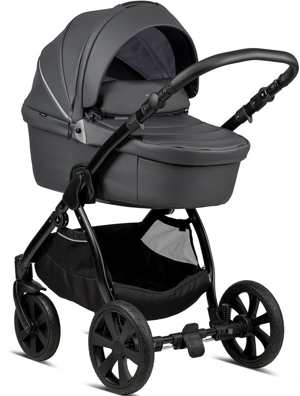 Детская коляска Noordi Fjordi Leather 2022 2 в 1 1132819/1302819 Shadow Grey