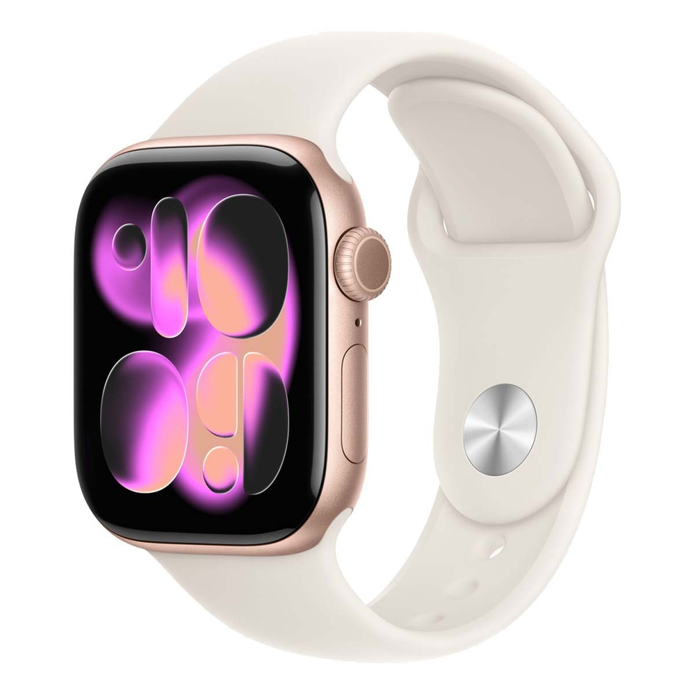Apple Watch SE 3 (2025), 44 мм корпус из алюминия цвета «Starlight», ремешок Sport Band размера M/L цвета «Starlight»