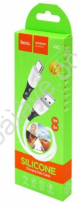 Шнур USB - Type-C  3,0Ам/1,0м белый силикон HOCO X87