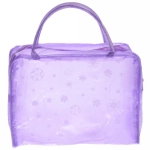 Косметичка «Adventure - Feathers», ромашки, цвет фиолетовый 24*17см