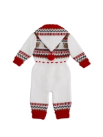 Вязаный комбинезон для новорожденных и малышей на молнии