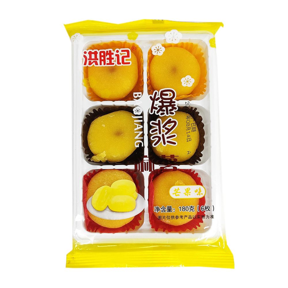 Рисовое пирожное Моти Baojiang со вкусом манго 180 г, 3 шт