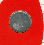 1 тхебе 1976 год. Ботсвана. Конверт с маркой и спецгашением. Серия "Coins of all Nations" (США)