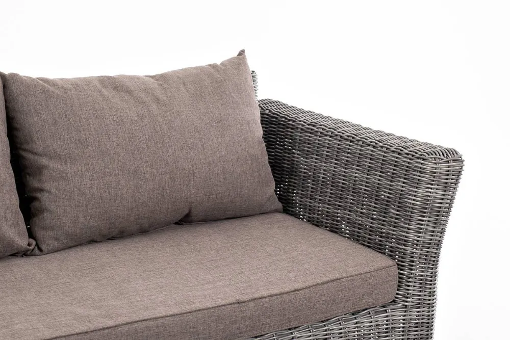 "Капучино Cингл" лаунж-зона из искусственного ротанга, цвет графит