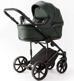 Детская коляска Adamex Locco Light Deluxe 3 в 1 LL-SA29 (Т.ЗЕЛЕНАЯ КОЖА)