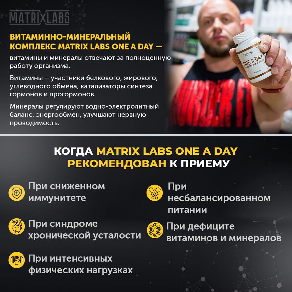 Matrix Labs One A Day Multivitamin & Mineral (90 капс.) [M]
