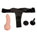 Женский страпон 16см с шишечками у основания на черных трусиках Baile Ultra Passionate Strap-on BW-022019