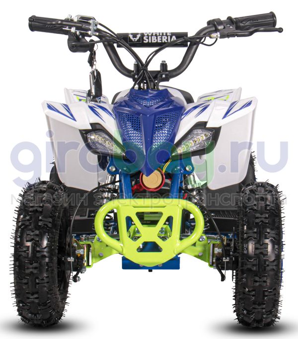 Детский электроквадроцикл WHITE SIBERIA SNEG LETO R 1000W - Голубой