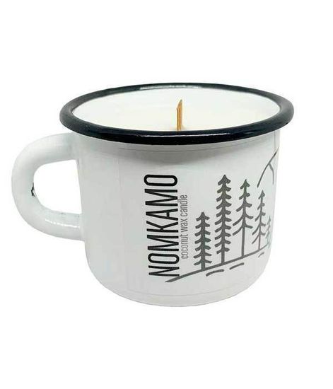 №87 Свежескошенная трава, свеча в кружке с деревянным фитилем Camping mug, Nomkamo