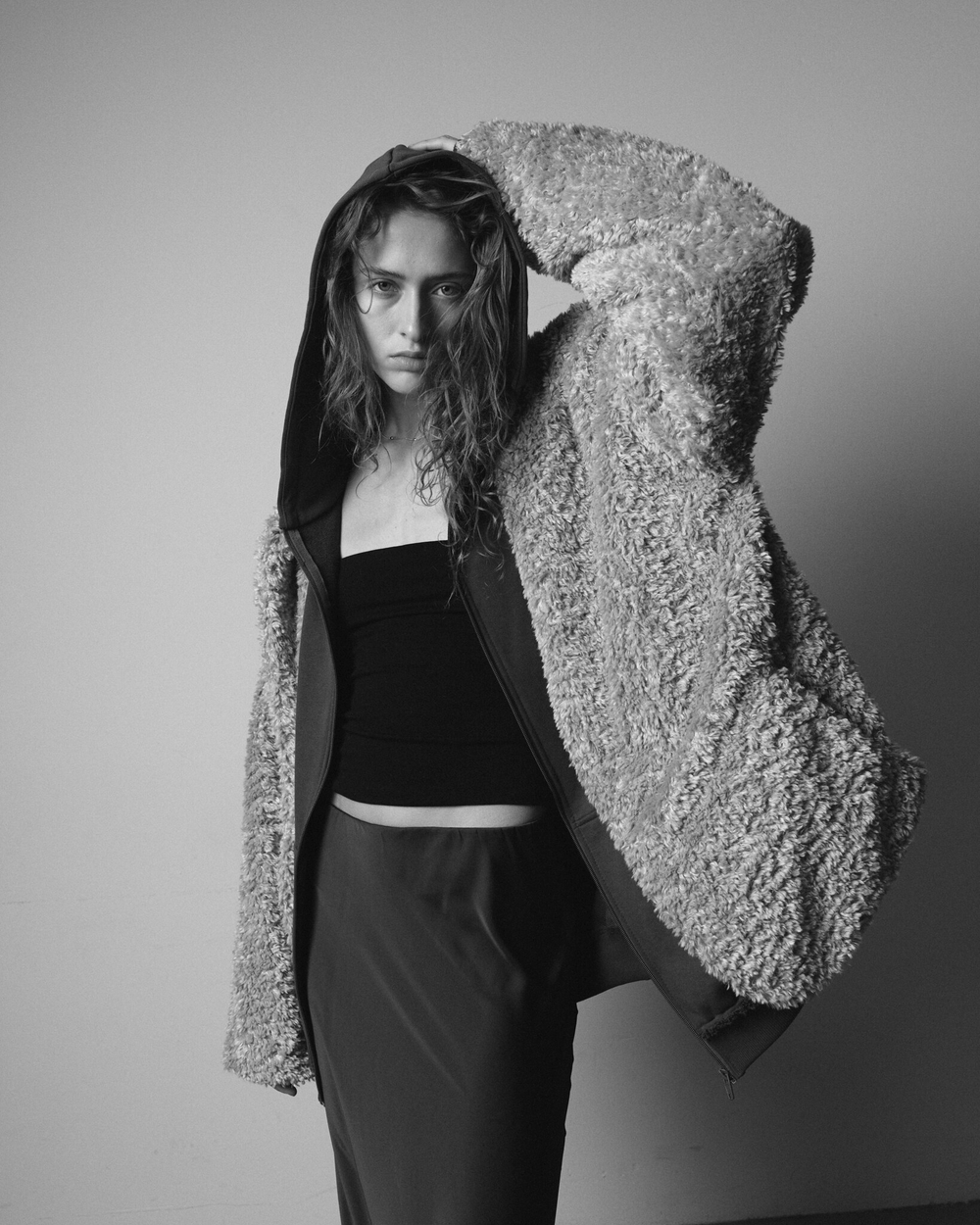 Faux Fur Jacket Beige