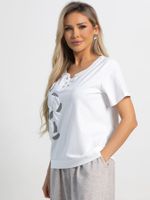 Блуза Дикки (белый/розы) Б15834-4М LT Collection